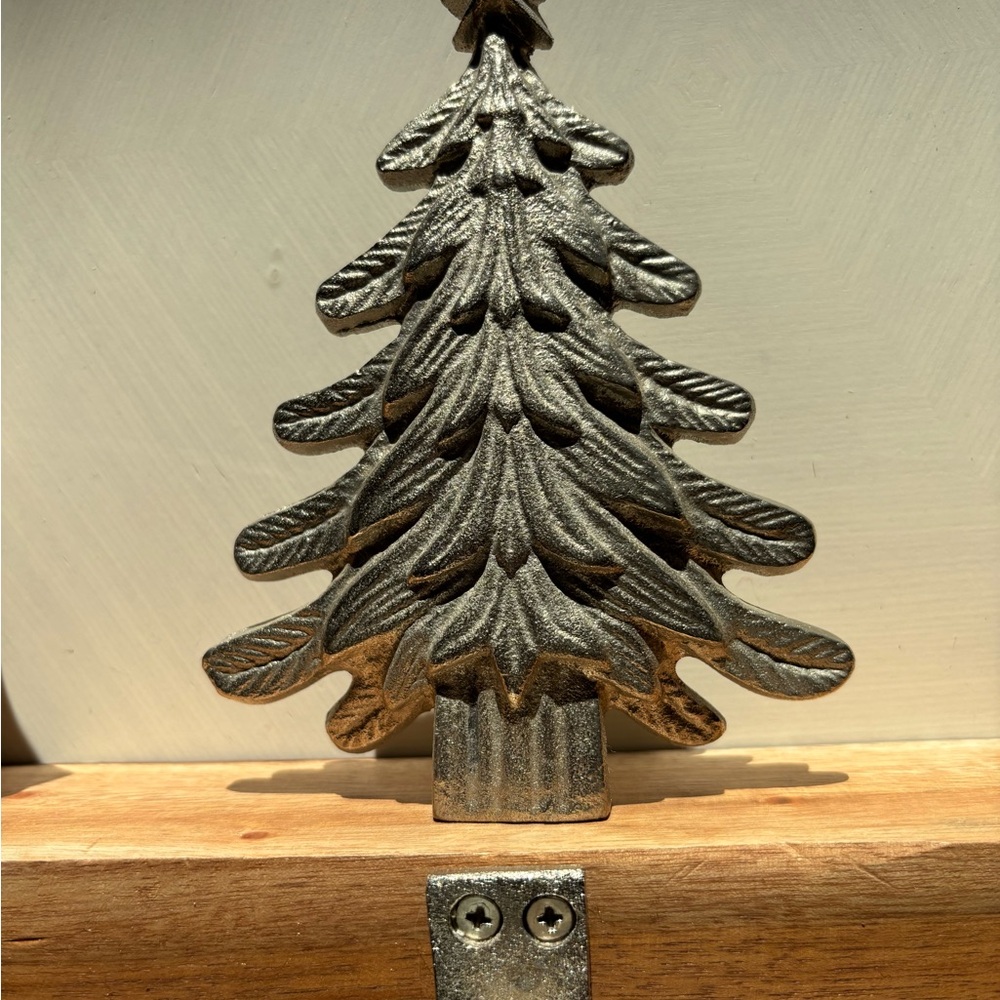 Silver Reindeer & Christmas Tree Stocking Holder Set - Picture 4 of 8